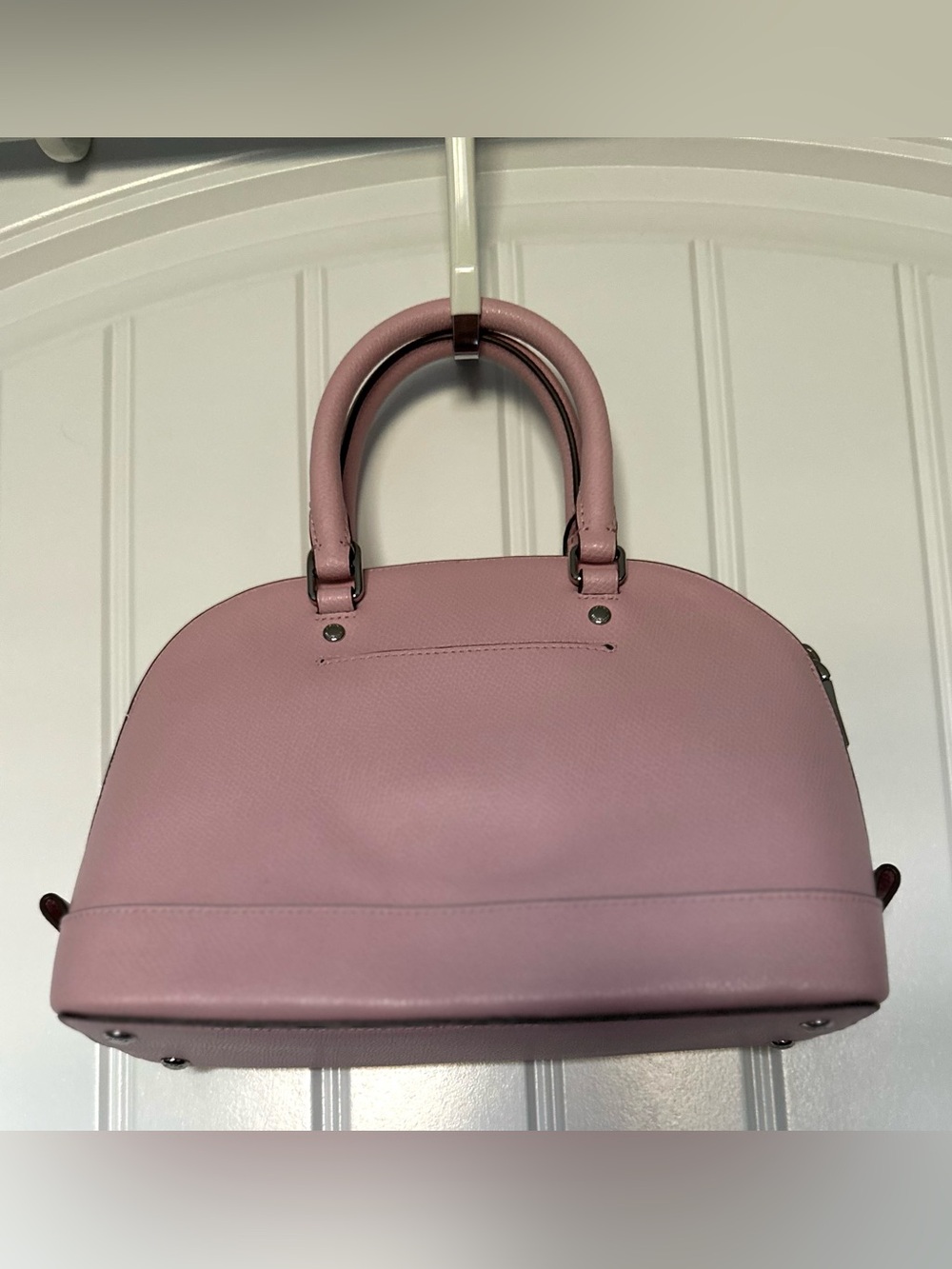 Coach Blush Pink Pebbled Leather Dome Satchel Crossbody Bag - Picture 3 of 9